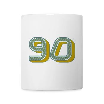 90. 90 JAHRE. 90. JAHRESTAG. 90-JÄHRIGES JUBILÄUM. - Tasse - Weiß - Vorne