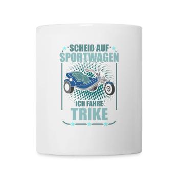 Triker Trike Trikerfahrer Dreirad Motortrike - Tasse - Weiß - Vorne