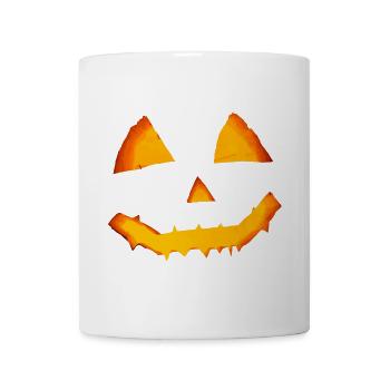 Halloween Kürbis - Tasse - Weiß - Vorne