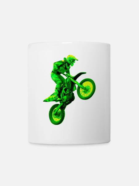 enduro grün - Tasse - Weiß
