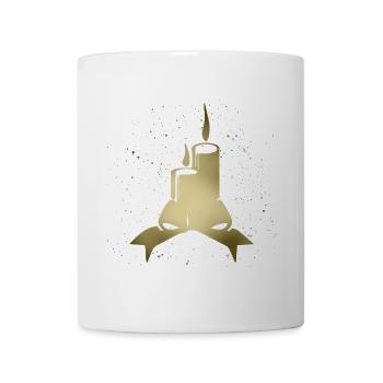 Goldene Kerzenkrone - Tasse - Weiß - Vorne