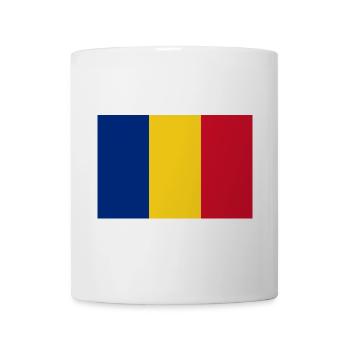 Rumänien – Trikolore der Flagge vertikal - Tasse - Weiß - Vorne