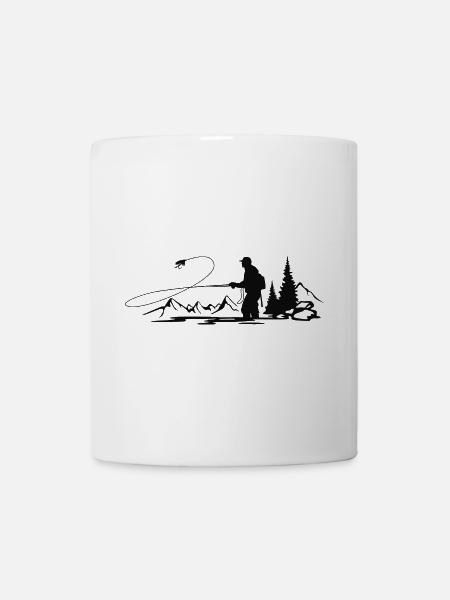 Sauerland Fliegenfischen - Tasse - Weiß