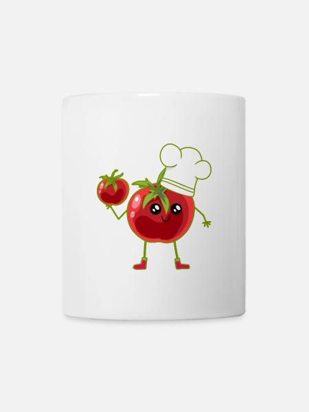 Tomate Tomaten Koch Köchin Köche - Tasse - Weiß