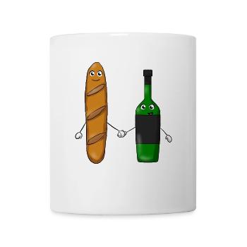 Baguette Wine - Tasse - Weiß - Vorne
