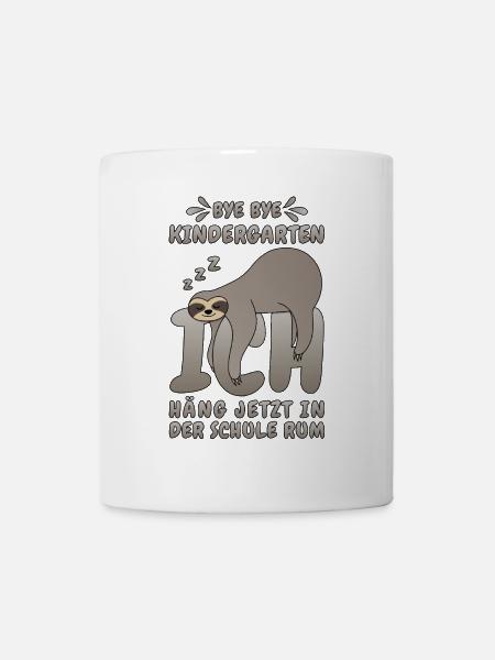 Faultier Bye Bye Kindergarten Schule Grundschule - Tasse - Weiß
