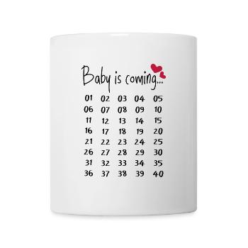 Lustiges Schwangerschaft Schwanger Geschenk Eltern - Tasse - Weiß - Vorne