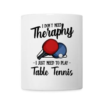 Tischtennis - Tasse - Weiß - Vorne
