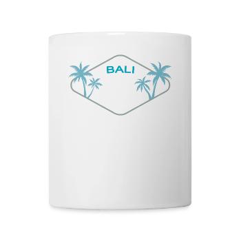 Souvenir rétro de l’écusson de Bali Palm Island à Ubud - Mug blanc - blanc - Devant