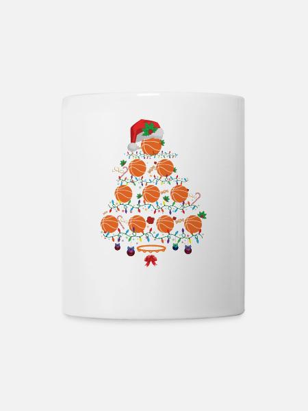 Orangen-Lichterbaum Weihnachtsdesign - Tasse - Weiß