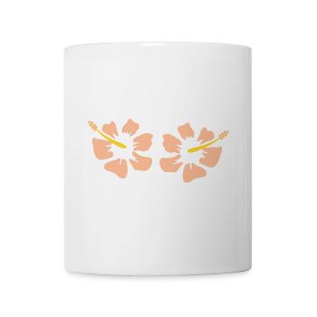 Blume pastell Blume Blumen pastell Blumen Hibiskus - Tasse - Weiß - Vorne