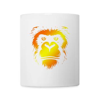 Fastnacht - Karneval - Kostüm - Spruch - Affe - Tasse - Weiß - Vorne