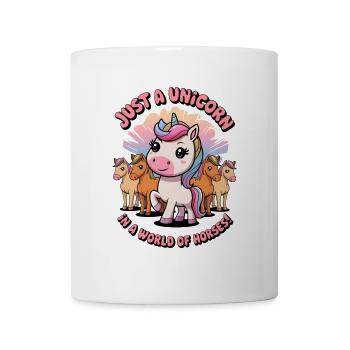Juste une licorne dans un monde de chevaux ! - Mug blanc - blanc - Devant