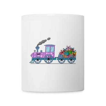 Train pour enfants avec remorque rose - Mug blanc - blanc - Devant