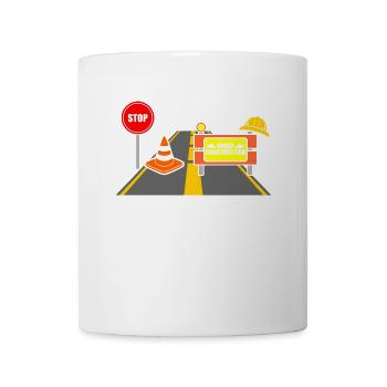 Baustelle - Tasse - Weiß - Vorne