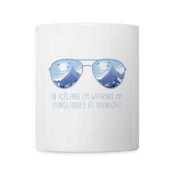 Island Sonnenbrille Iceland Mitternachtssonne - Tasse - Weiß - Vorne