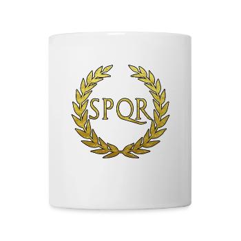 Rom Latein SPQR Senatus Populusque Romanus - Tasse - Weiß - Vorne