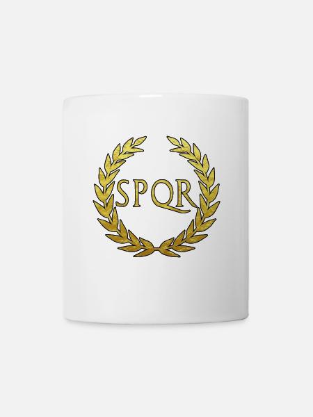 Rom Latein SPQR Senatus Populusque Romanus - Tasse - Weiß