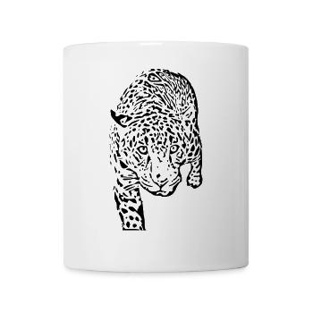 leopard schwarz schwarzer Leopard - Tasse - Weiß - Vorne