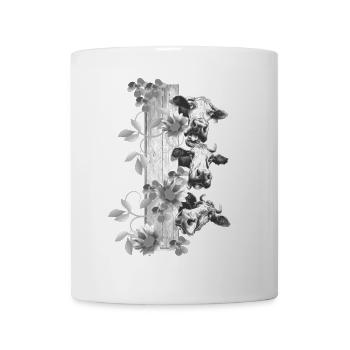 Kühe hinterm Zaun - Tasse - Weiß - Vorne