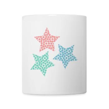STERN. STERNE. STERN. STERNE. FEST. JAHRESTAG - Tasse - Weiß - Vorne