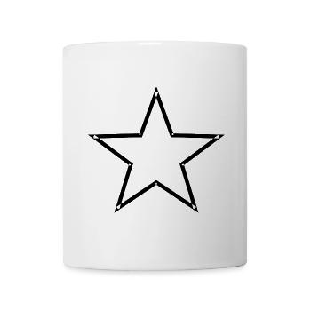 stern umriss - Tasse - Weiß - Vorne