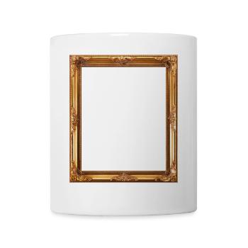 Goldener Bilderrahmen - Tasse - Weiß - Vorne