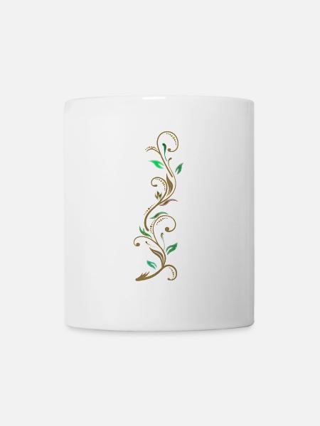 Ranke, Ornament - Tasse - Weiß