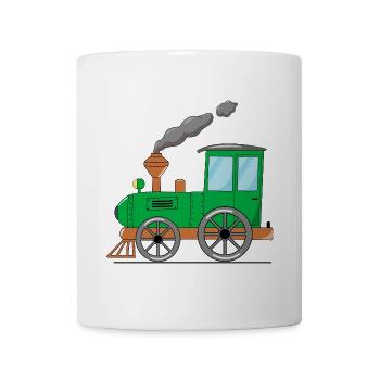 Kinderzug Eisenbahn grün - Tasse - Weiß - Vorne