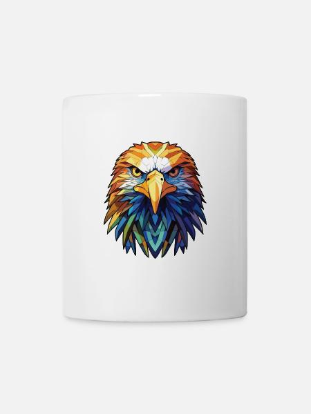 Adler Buntes Aquarell Tier Haustier Illustration - Tasse - Weiß