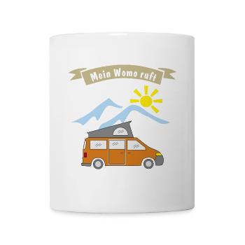 womo ruft - Tasse - Weiß - Vorne