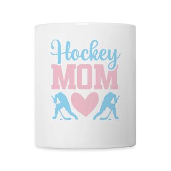 Eishockey Mama Hock Mom - Tasse - Weiß - Vorne