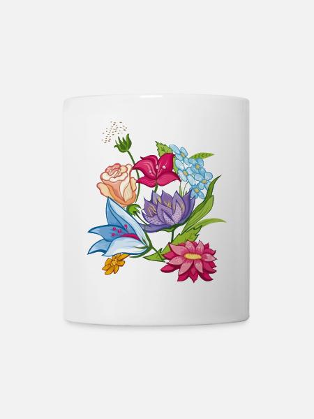Frühling Flowers - Tasse - Weiß