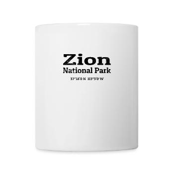 Zion National Park Koordinaten - Tasse - Weiß - Vorne