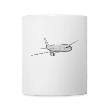 Flugzeug - Tasse - Weiß - Vorne