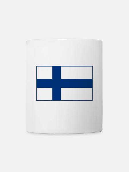 Finnland Flagge - Tasse - Weiß