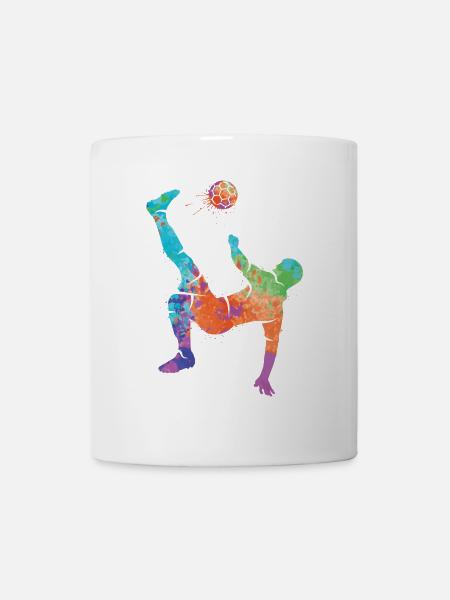 Fußball spielen Fußballer Kinder Fussball Jungen - Tasse - Weiß