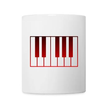Musikinstrument - Klavier - Tasse - Weiß - Vorne