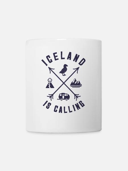 Island Urlaub Berge Papageitaucher Reykjavik - Tasse - Weiß