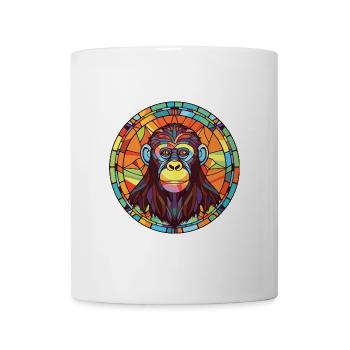 Affe buntes Aquarell Tier Haustier Illustration - Tasse - Weiß - Vorne