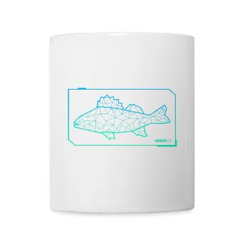 Barsch Angeln Fisch Polygon Barsch Angler - Tasse - Weiß - Vorne