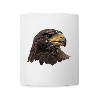 Adler, Falke, Greifvogel aus Falknerei, braun - Tasse - Weiß - Vorne