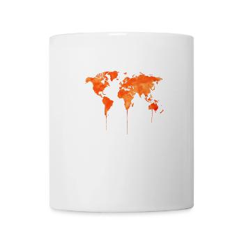 Weltkarte - Tasse - Weiß - Vorne