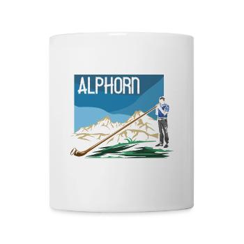 Majestätisches Alphorn Bergklang - Tasse - Weiß - Vorne