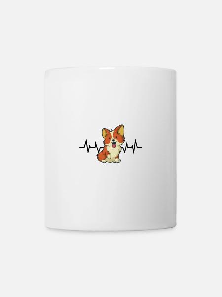 Welsh Corgi Herzschlag - Tasse - Weiß