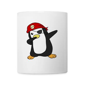 Pirat Pinguin Piraten - Tasse - Weiß - Vorne