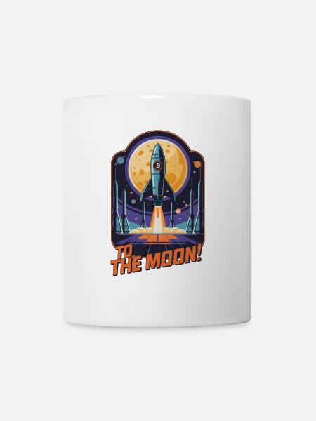 Zum Mond - Tasse - Weiß