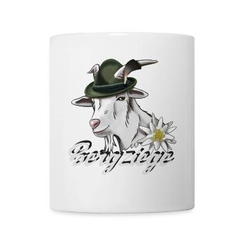 Bergziege Klettern Edelweiß Bergtour Geschenk - Tasse - Weiß - Vorne