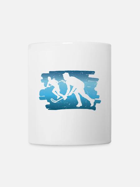 Floorball Unihockey Spiel Motiv Floorball Spieler - Tasse - Weiß