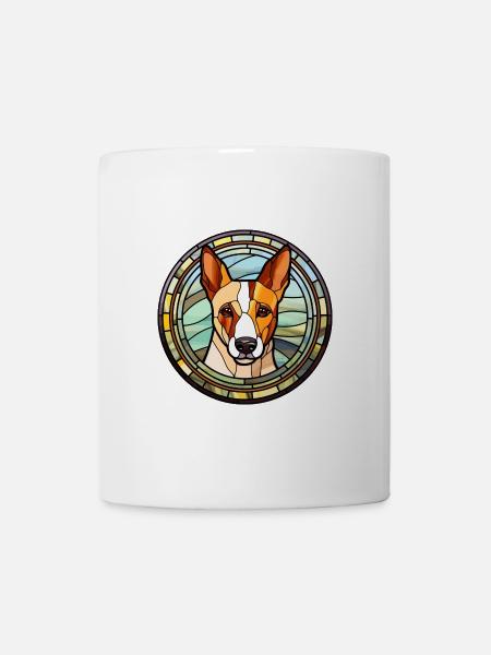Basenji Hunderasse Buntes Glas Buntes Wassercolo - Tasse - Weiß